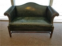 Green Chippendale Style Love Seat