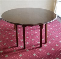 Oval Glass Covered Dining Table