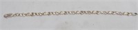 7" sterling heart bracelet, .925, 7 grams