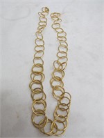20" gold over sterling circle necklace, Canada