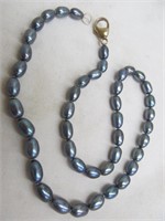 16" Freshwater Blue Rice Pearl Necklace