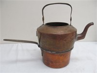 Old copper pot, 2 pieces