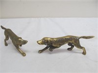 Pair of brass dogs