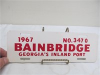 Tag, 1967, Bainbridge, GA's Inland Port