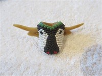 VINTAGE BEADED LONGHORN 3"