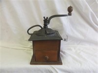 VINTAGE COFFEE GRINDER 10"T