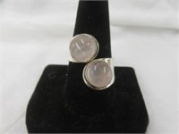 STERLING SILVER MOONSTONE WRAP RING SZ 10