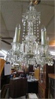 HANGING CRYSTAL CHANDELIER WITH PRISMS
