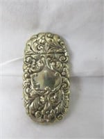 ORNATE REPOUSSE MATCH SAFE MARKED SILVER