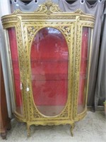 ORNATE CARVED GOLD FRENCH STYLE DISPLAY CABINET