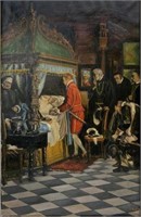 Sgd. P. Rossum Painting "Death of Margareth II".