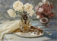 Painting, Still Life of Flowers, Artist Unknown.