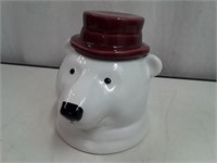 Christmas Polar Bear Cookie Jar