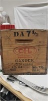 Vintage ammunition wood crate