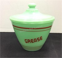 Jadite Grease Jar with Lid