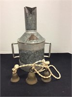 Decorative Metal Can & 3 Brass Bells