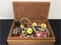 Wood Cigar Box of Treasures