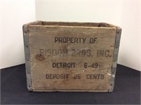Vintage Wood Crate from Risdon Bros. Inc., Detroit