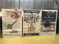 3 Large Advertising Posters