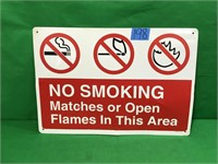 Tin No Smoking Sign