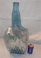 23 in. glass decorate vase with glass pieces