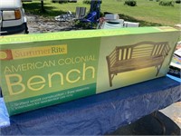 SUMMER RITE AMERICAN COLONIAL BENCH NEW IN BOX