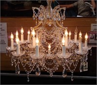Fine crystal chandelier, droplets are hand