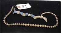 Silver bracelet & 18" necklace, bracelet is