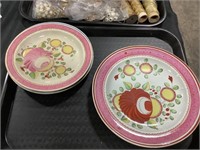 Soft Paste Kings Rose Plates.