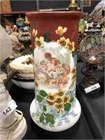 Victorian Hand Painted Boucher Vase.