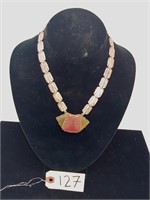 Vintage art deco 15" necklace (w/marking)