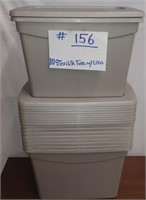 10 Sterilite 10-gallon tubs with lids