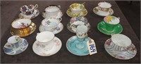 12 Imported cups & saucers sets