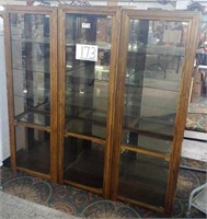 Lot of 3 very nice 6 ft. 5-tier display cabinets