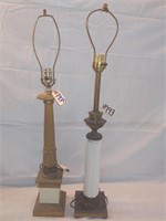 2 Ornate table lamps
