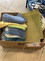 Box Lot Linens, place mats, towels etc