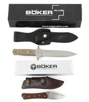 BOKER PLUS & ARBOLITO FIXED BLADE KNIVES LOT OF 2