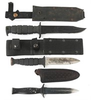 KA-BAR & ONTARIO KNIFE CO TACTICAL KNIVES LOT OF 3