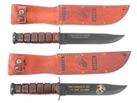 KABAR USMC MIDDLE EAST SERVICE PERSONALIZED KNIVES
