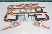 15 assorted clamps