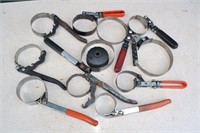 12 assorted oil filter wrenches