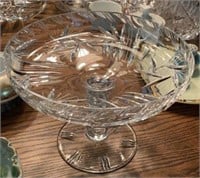 Fine Antique Cut Glass Pedestal Dish