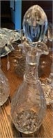 Fine Crystal Decanter - 13 1/2 inches tall
