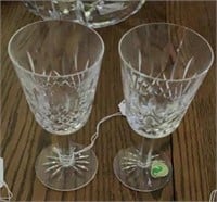 Pair of Waterford Wine Glasses 5 1/2" tall