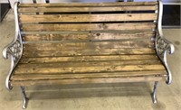 Cast Iron and Wood Bench