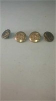 Group of four us brass military buttons