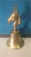 Brass colored Bell with horse head handle