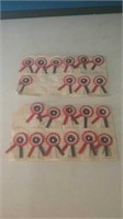 Vintage red white and blue lapel pins made in