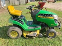 J D tractor type mower 48" cut - runs & works good