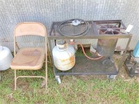 fish cooker & folding chair